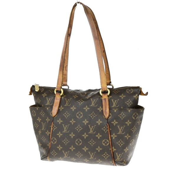 LOUIS VUITTON Logo Totally PM Shoulder Bag Monogram Leather Brown - Picture 1 of 14